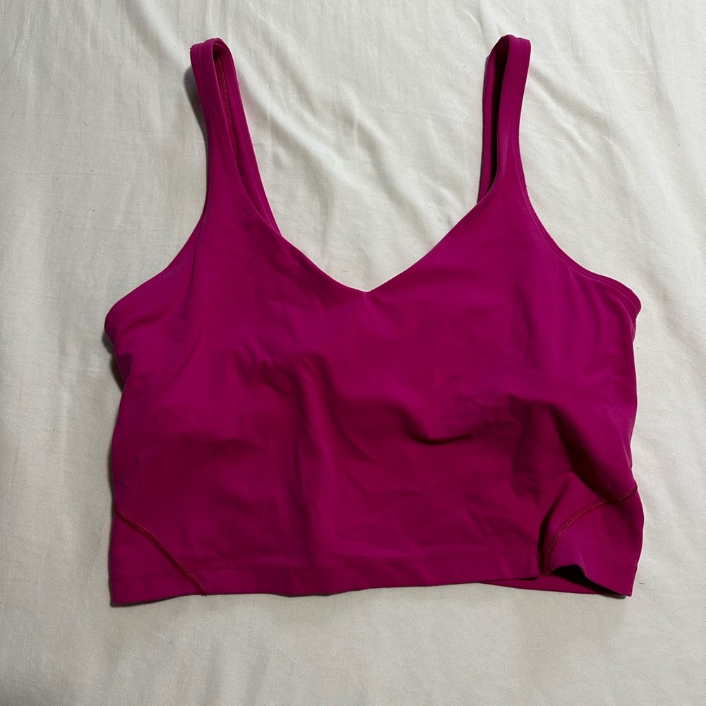 lululemon align tank in sonic pink with no visible marks or stains